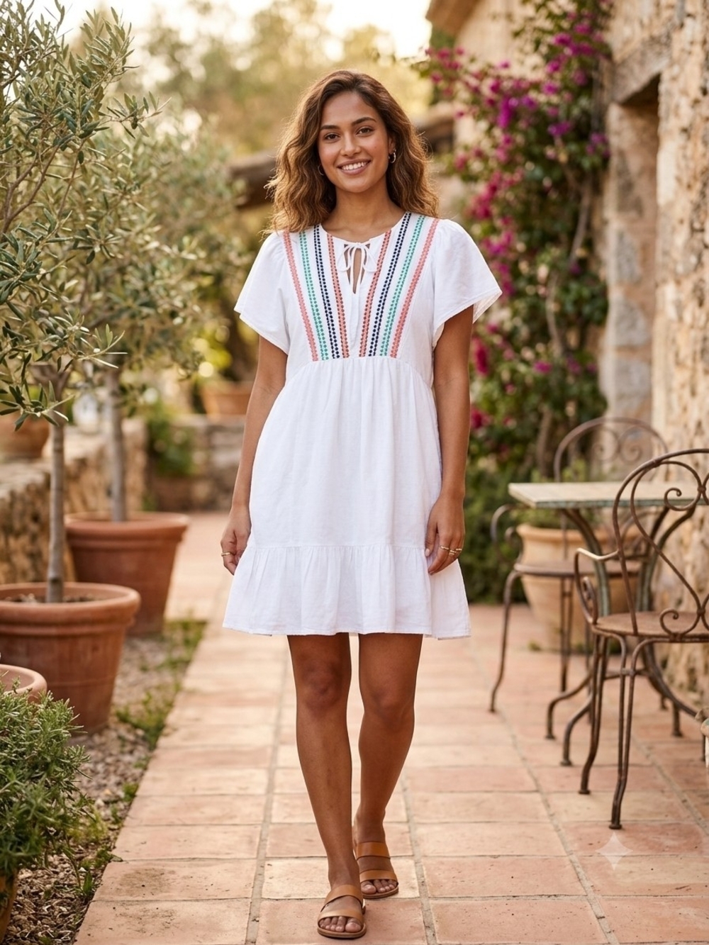 Knox Rose White Top with Orange Logo Tag